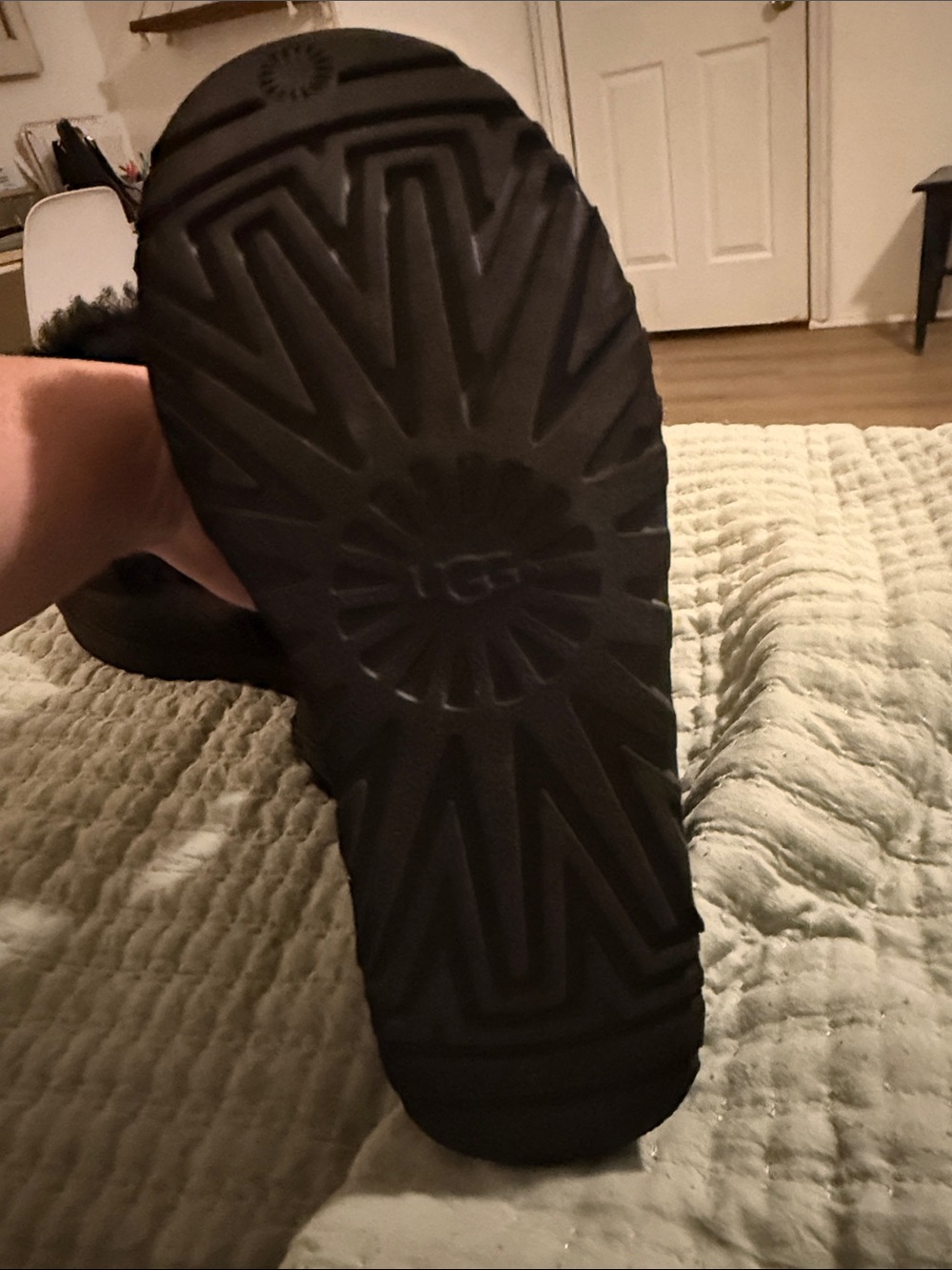 UGG Black women Suede Bow Back Winter Boots - Picture 3 of 4